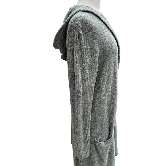 Barefoot Dreams CozyChic Lite Hooded Cardigan Sage Duster Cozy Coastal Lounge-M - Picture 7 of 16
